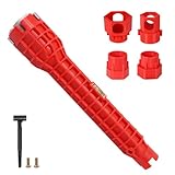 Matériau de Haute Qualité: Clé de tube lavabo multifonctionnel est fabriqué en plastique pp de haute qualité et en aluminium, solide, résistant à l'usure et anti-vieillissement, il a une excellente ténacité, résistance et stabilité, n'est pas facile à casser, à déformer et à rouiller et peut être utilisé pendant longtemps