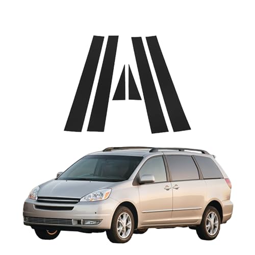 Caches de montants extérieurs Toyota Sienna 2002-2009 en noir brillant