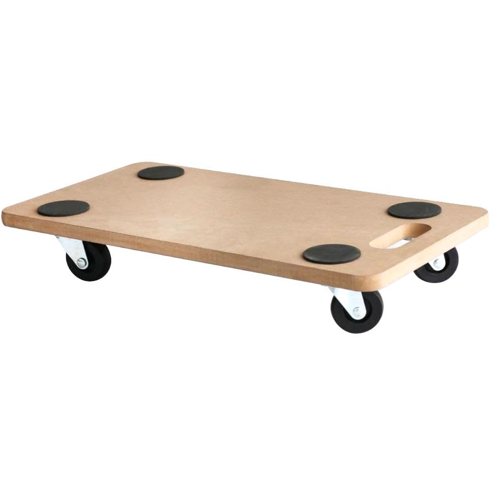 EURO VANADIUM - Plateau Roulant, 58 x 29 x 9,5 cm - Chariot à roulettes, Déplace Meuble, Support Plante - Chariot de Transport, Charges Lourdes, Max 150 kg - Planche a...