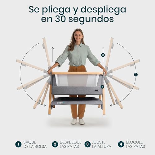 Variante de Tutti Bambini moises bebe CoZee Air - Roble y Carbón