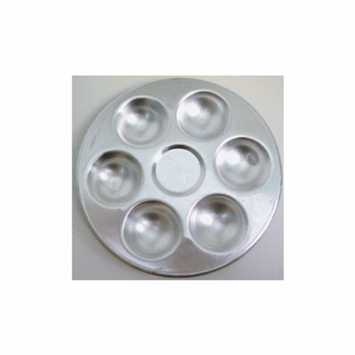 Art Alternatives Aluminum Palette 6-Well Round 5.25 Inches