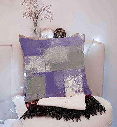 Lucasng Abstract Purple Throw Pillow Cover For Bedroom,Grey Pillow Cover For Living Room,Lavender Couch Pillow Cover For Bed Sofa,Soft Decorative Art Pillow Cushion Cover Case For Dorm 18X18 Set Of 2 #TOP3