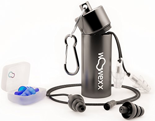 Noise Cancelling Ear Plugs (3 Pairs) + Two Carry Cases– Super Comfortable High Fidelity Ear Plugs for Sleeping & Hearing Protection –Silicone, Reusable Noise Reduction Ear Buds