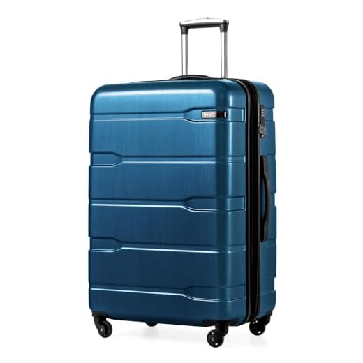 Expandable Hard Shell Suitcase in Blue