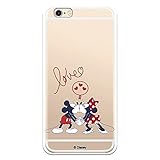 📱 Funda para iPhone 6 - 6S de Mickey y Minnie Love Protege tu móvil con los personajes de Clásicos Disney. Funda de silicona transparente, flexible y resistente para Apple con Licencia Oficial de Disney