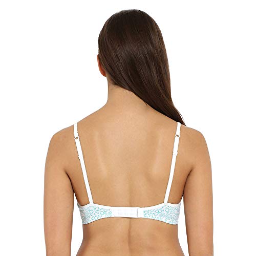 Image of Jockey Women's Cotton Soft Cup Bra (SS12-0103-FE018 36C White & Jet Teal)