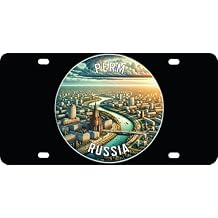 Perm Russia Souvenir Destination Mini Metal License Plate 4.75 x 2.25 inch