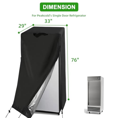 Image of 33W Large Refrigerator Cover for Most Single Door Display Beverage Fridge