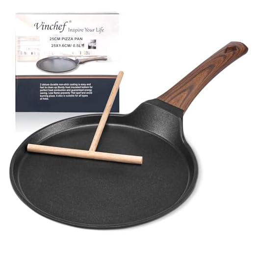 Vinchef Nonstick Crepe Pan, 11inch Skillet Pan for Dosa Tawa Omelette Tortillas Crispy Pancake, Griddle Pancake Pan, PFOA FREE and Induction Compatible