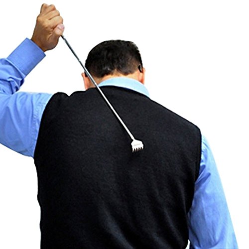 Xrten Edelstahl Teleskop Rückenkratzer,Kratzhand Rückenkratzer Ausziehbar für Rücken und Kopf