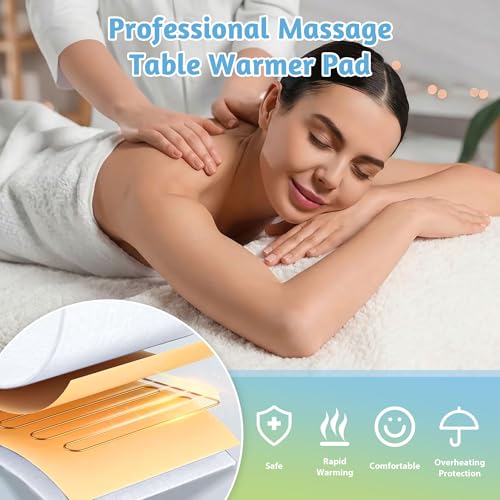 Image of Massage Table Warmer Heating Pad Professional SPA Massage Bed Warmer Pads | with 9 Timer, 9 Heat Settings, Overheat Protection for Massage Bed & Spa, Thickened & Soft Fleece, 30 inch x 71 inch