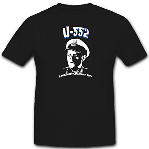 T-shirt U552 U-Boot Erich Topp vêtement décontracté passionné d'histoire