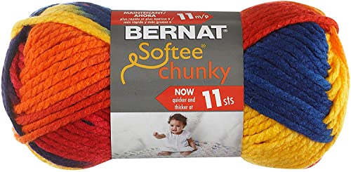 Bernat Softee Chunky School Yard Yarn - 3 Pack Of 80G/2.8Oz - Acrylic - 6 Super Bulky - 77 Yards - Knitting/Crochet #TOP1