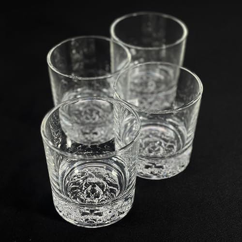Image of Melbify Plain Lion Whiskey Glass Gift Set | 4 pcs Set | 300 ml | Ultra-Premium | Imported | Luxurious | Ideal for Wedding Gifts, Anniversary, VIP and Corporate Gifts