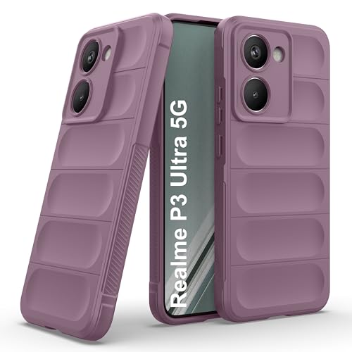 Image of amazon basics Back Case Cover for Realme P3 Ultra 5G | Compatible for Realme P3 Ultra 5G Back Cover | Liquid Silicon Magic Case with Camera Protection | Lavender