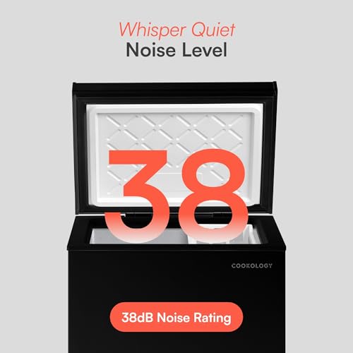 Cookology CCFZ99BK Freestanding Chest Freezer in Black - 99 Litre Capacity - For Kitchens, Outbuildings & Garages - Adjustable Feet & Temperature Controls - 4 Star Freezer Rating - Image 4