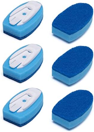 DGSDKD Dish Wand Stick Refill Kit 6 Piece Set of Sponge Replacement Head Dish Stick Sponge Just for DGSDKD Dish Wand Product (Blue)
