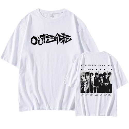 Camiseta Walk The Line Outside, camisetas estampadas, algodón, merchandising(White,S)