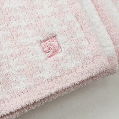 kashwére ピンク/ホワイト ブランケット BBCH-PTN01