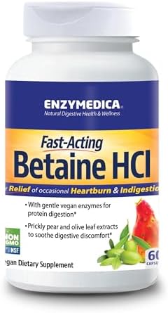 Enzymedica Betaine HCl for Men & Women - Betaine Hydrochloric Aci...