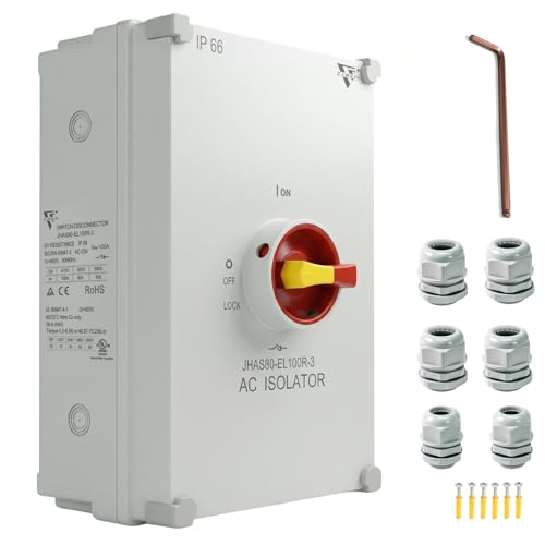 UL-Listed AC Disconnect Switch 800V AC; Rotary PV Isolation On Off 3-Pole