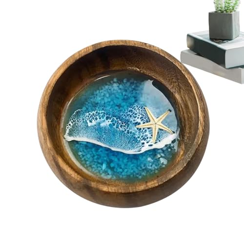 Cuenco decorativo con temática de mar, decoración hecha a mano, para guardar llaves, suministros de arte con temática de mar, para casa, playa, boda