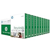 HP Paper, 30% Recycled Copy Paper, 20lb, 8.5 x 11, Letter,  92 Bright, 5000 Sheets / 10 Ream Case (112100C), Made In The USA