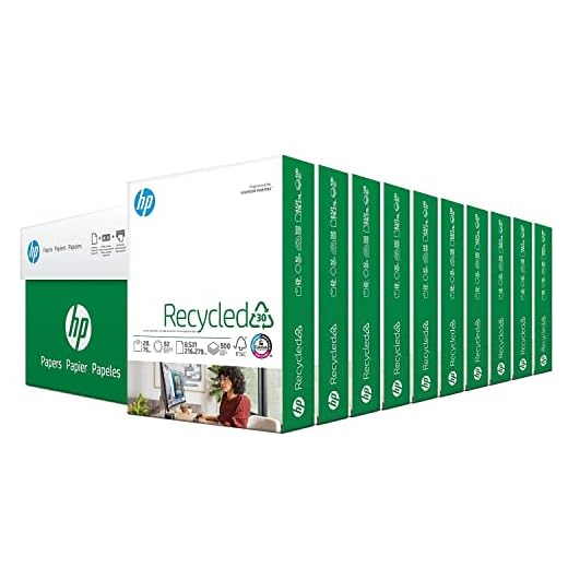 HP Papers | 8.5 x 11 Paper | 30% Recycled Paper | 10 Ream Case - 5000 Sheets | 92 Bright | Made in USA - FSC Certified | 112100C