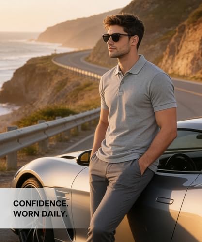 Image of Scott International Cotton Polo T Shirt | Collar Half Sleeves Plain T-Shirt | Tshirt for Men Stylish | Casual Tee for Office, Sports, Gym & Everyday Comfort | Men's Breathable All-Season Tshirt