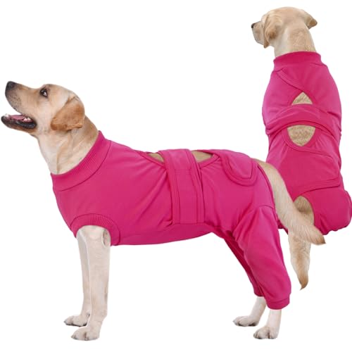 Image of Kuoser Dog Surgical Suit for Rear Legs, Female Spay Recovery Suit for Dogs After Surgery, Doggie Rear Leg Sleeve to Stop Licking, Puppy Onesie for Abdomen Wounds Skin Disease,Substitute E-Collar