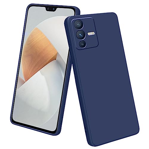 Image of LIRAMARK Silicone Soft Back Cover Case for V23 Pro (5G) / Vivo S12 Pro (5G) (Silicone Blue)
