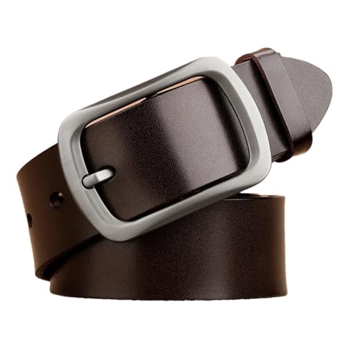 Men's Genuine Leather Belt Plus Size Pin Buckle Casual Jeans Belts Business Dress Belt