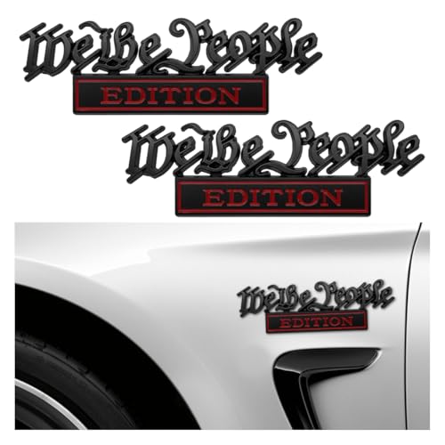 2PCS 3D Metal We The People Edition Car Emblem Sticker