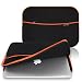 Pawtec MacBook 13-Inch Pro / Retina / Air Laptop Neoprene Sleeve Protective Storage Carrying Case With Extra Storage Pocket for Accessories and Wall Charger (Black)