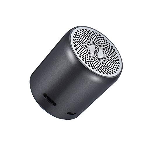 EWA A107 Mini Altavoz Bluetooth Pequeño Portátil con Sonido Potente y Graves Profundos, con Reproducción de 8 Horas, TWS función y TF Tarjeta Fiesta y Viajes (Gris)