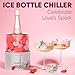 Berlinzo Ice Mold Wine Bottle Chiller - DIY Floral Ice Bucket Mold for Cooling Champagne & Other Beverage Bottles Up To 3.5 Inches Wide - Floral Orchid Decorations for Parties, Weddings & Celebrations