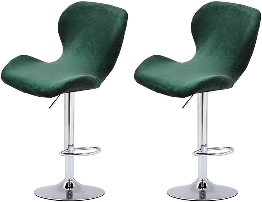 SDNAM Bar Stool Covers Barstool Chair Slipcovers Covers 2/4 Pack Stretch Slipcover Pattern for Short Swivel Dining Chair-Counter Height Side Chairs (Color : #18, Size : 2PCS)