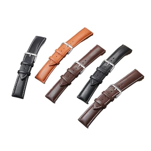 Evita alergias con la correa de reloj de cuero genuino EDVTK35 transpirable de 22 mm 5