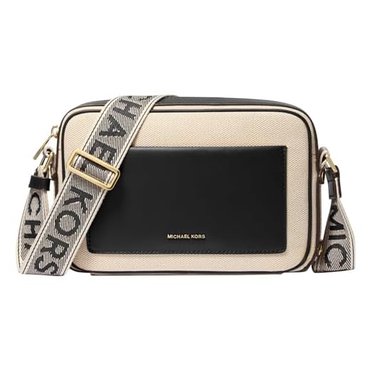 Michael Kors Maeve Large Pocket Crossbody Bag, Gold-Tone Hardware/Black