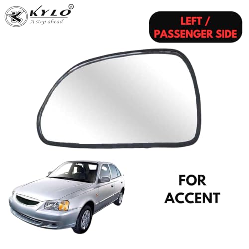 Image of Kylo Accent Passenger Side (Left Side) Car Side Mirror Glass /Tukdi /Sub Mirror Plate