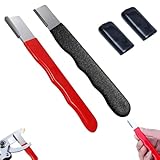 Outdoor Portable Dual-Purpose Whetstone, Immediatelk Multipurpose Garden Tool Blade Sharpener for Knife, Pocket Knife Sharpening Stone, For Outdoor Tools, Loppers, Pruning Shears (Red + Black, 2pcs)
