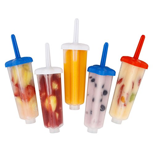 U.S. Kitchen Supply Jumbo Set of 18 Star Shaped Ice Pop Molds - Sets of 6 Red, 6 White & 6 Blue - Reusable USA Colored Ice Pop Makers - Fill, Freeze & Serve Healthy Kids Treats