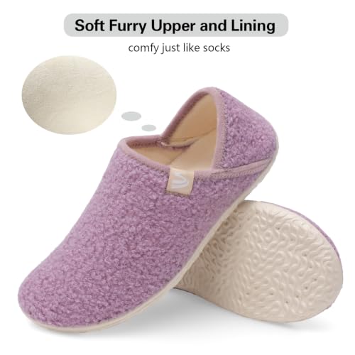 Image of Spesoul Fuzzy House Slippers for Women Men Indoor Closed Back Lightweight Cozy Faux Furry Lining Barefoot House Shoes Slipper Socks for Bedroom Home Office Yoga Outdoor Walking Shoes