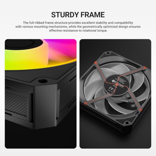 Image of ID-COOLING AM-120-ARGB-K 120mm PWM PC Case Fan, 0-2500 RPM