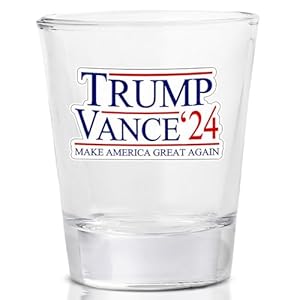 Rogue River Tactical Donald Trump JD Vance 24 2024 Shot Glass Gift For Republican or Conservative Presidential Election Trump/Vance