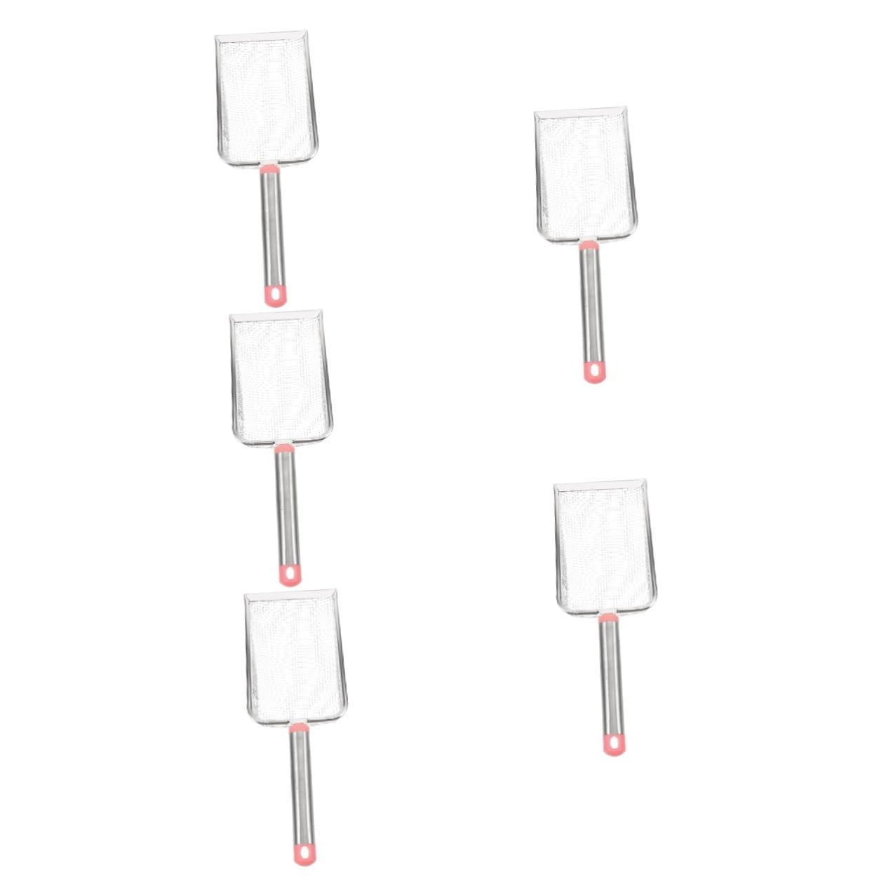 POPETPOP 5 Pièces Pelle à Litière pour Chat Bacs Poubelles Pelle à Crottes De Chat Pelle à Litière en Maille pour Chat Pelle à Litière en Métal Acier Inoxydable Bentonite Animaux