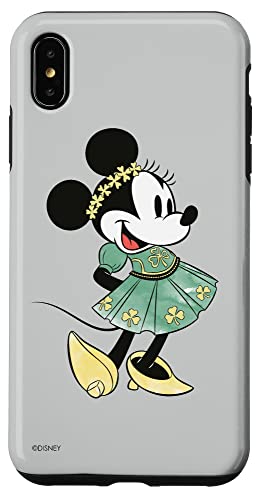 Coque iPhone XS Max Minnie Disney avec robe trèfle de la Saint-Patrick