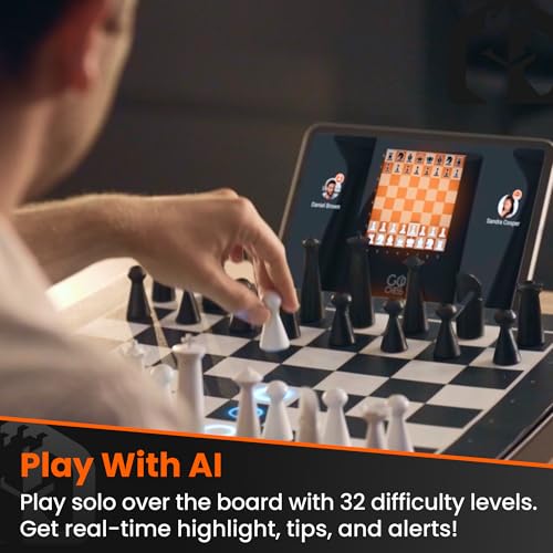 Image of GoChess Mini - AI Electronic Chess Board Game, Light Up Chess Set for Adults & Kids for All Skill Levels with Online Play App - Perfect as a Gift for Smart Board Games Lovers