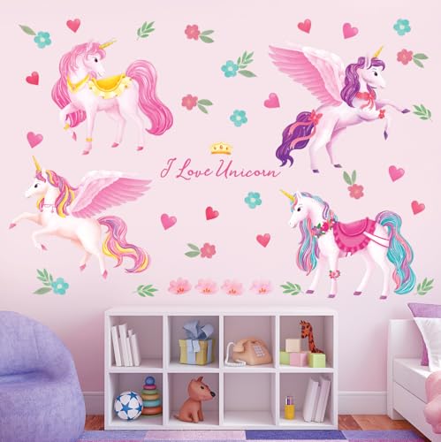 Vinilos Decorativos Unicornio y Arcoíris para Niñas miniatura 3