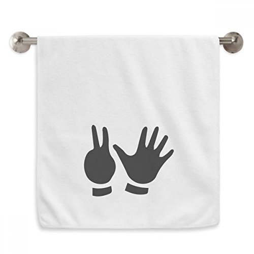 Serviette moelleuse geste de main blanche pour spa et salle de bain - 2